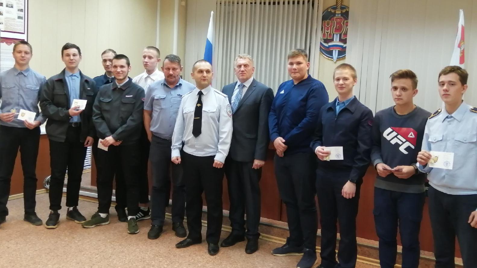50 дружинников Вологды получили нагрудные знаки «За отличие в охране общественного порядка»