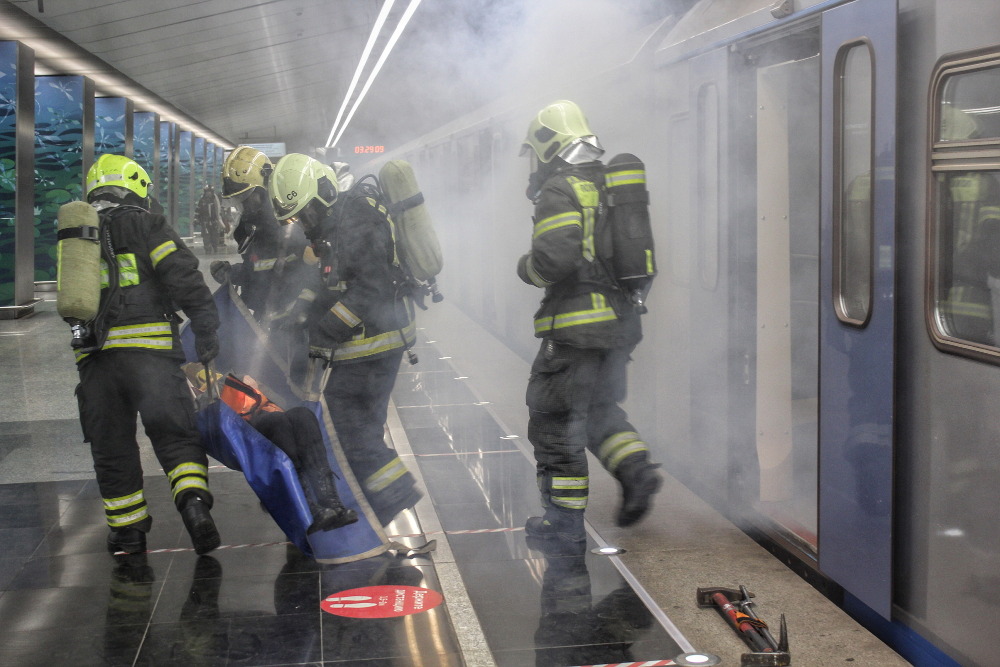 В Московском метрополитене провели пожарно-тактические учения